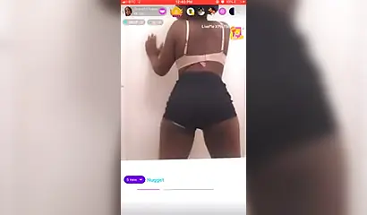 Amateur ebony teen undresses and masturbates