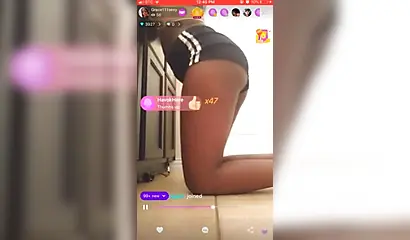 Amateur ebony teen undresses and masturbates