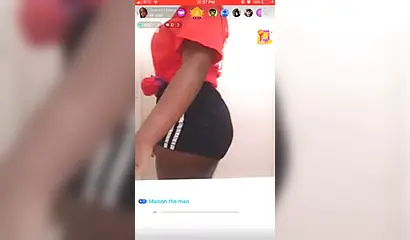 Amateur ebony teen undresses and masturbates