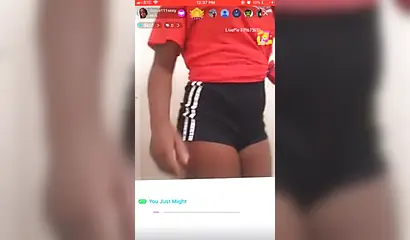 Amateur ebony teen undresses and masturbates