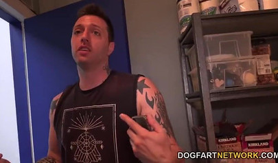 Ebony beauty Adrian Maya gets screwed by a bunch of white men