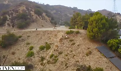 Ebony virgin Cecilia Lion gets her pussy destroyed by her brother's roommate