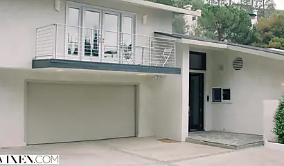 Ebony virgin Cecilia Lion gets her pussy destroyed by her brother's roommate