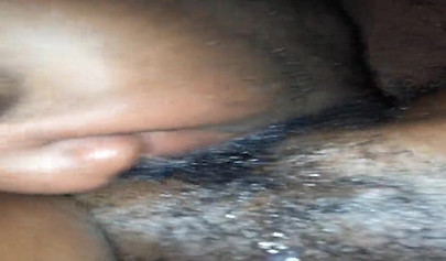 Ebony next door gets her bush eaten out and dicked