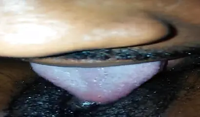 Ebony next door gets her bush eaten out and dicked