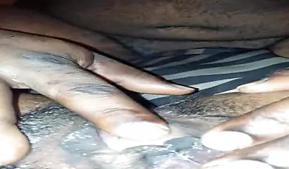 Ebony next door gets her bush eaten out and dicked