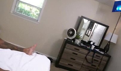 Black fatty with eyeglasses takes a hardcore pounding