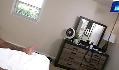 Black fatty with eyeglasses takes a hardcore pounding