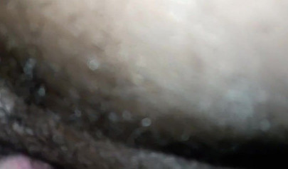 BBW gets her hairy fat pussy eaten out by an ebony lesbian