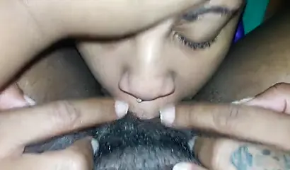 BBW gets her hairy fat pussy eaten out by an ebony lesbian