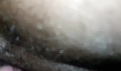 BBW gets her hairy fat pussy eaten out by an ebony lesbian