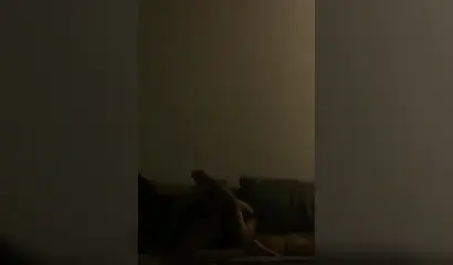 Dirty ebony couple banging on hidden cam