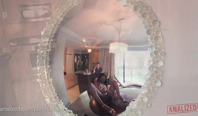 Dirty ebony Ana Foxx gets anally boned by James Deen