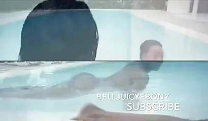 Marvelous Caribbean doll shows off her big tits and ass while going for a swim