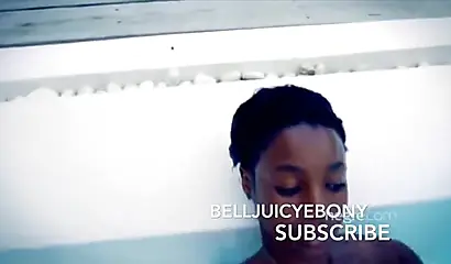 Marvelous Caribbean doll shows off her big tits and ass while going for a swim