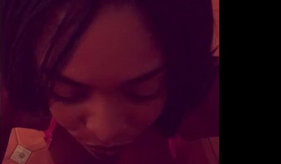 Sexy ebony stripper Luna Corazon gives an epic blowjob