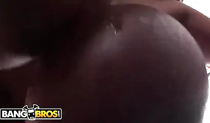 Huge boobed ebony Maserati humps a white dick in the jacuzzi