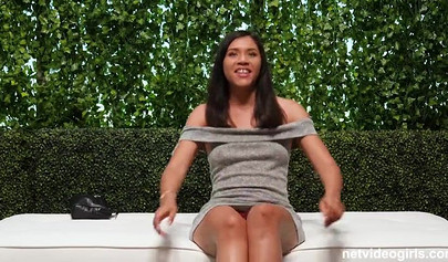 Delicious ebony gets both her hole painfully fucked