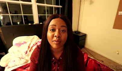 Beautiful ebony fatty Jade Jordan masturbates to orgasm