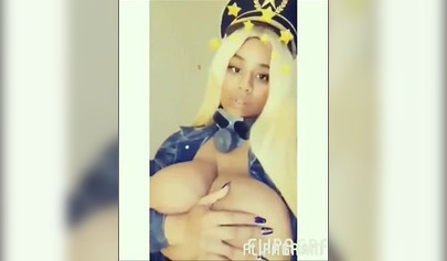 Sexy ebony goddess teases with her curves in a solo