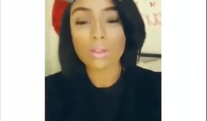 Sexy ebony goddess teases with her curves in a solo