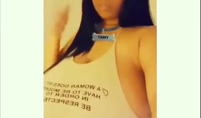 Sexy ebony goddess teases with her curves in a solo