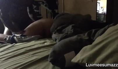 Amateur ebony takes a morning hardcore pounding