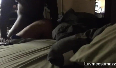 Amateur ebony takes a morning hardcore pounding