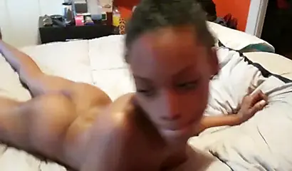 Amateur ebony teen gets her snatch eaten out and dicked