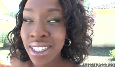 Astonishing ebony Toni Sweets strips & shows her bubble ass