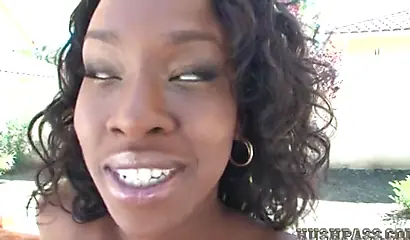 Astonishing ebony Toni Sweets strips & shows her bubble ass