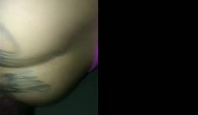 Ebony with tattooed ass cheeks bouncing on a BBC