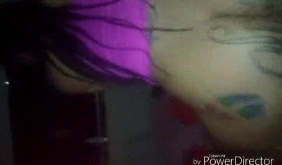 Ebony with tattooed ass cheeks bouncing on a BBC