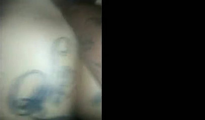 Ebony with tattooed ass cheeks bouncing on a BBC