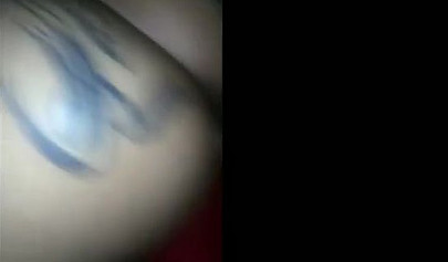 Ebony with tattooed ass cheeks bouncing on a BBC