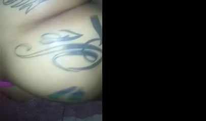 Ebony with tattooed ass cheeks bouncing on a BBC