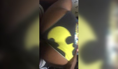 Ebony gets fucked doggystyle in her batman panties