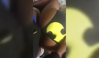 Ebony gets fucked doggystyle in her batman panties