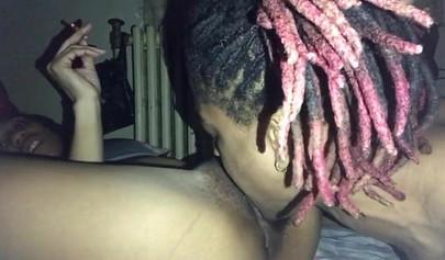 Afro-American gf gets orally pleased and fucked doggystyle