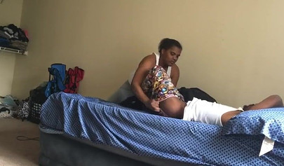 Busty ebony fatty gets pounded by a skinny boy