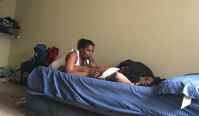 Busty ebony fatty gets pounded by a skinny boy