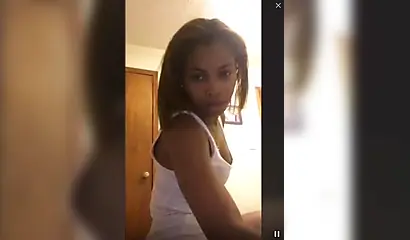 African hottie twerking in her tight white dress