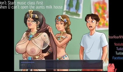 Busty anime hotties show off their sex skills