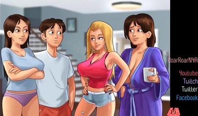 Busty anime hotties show off their sex skills