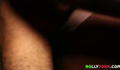 Hot African babe gets bent over the chair & fucked doggystyle