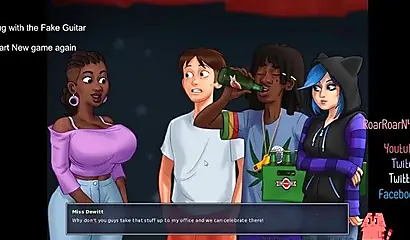 Animated teachers tease with their monster tits