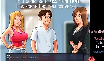 Animated teachers tease with their monster tits