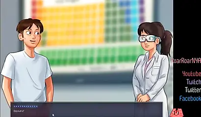 Animated teachers tease with their monster tits