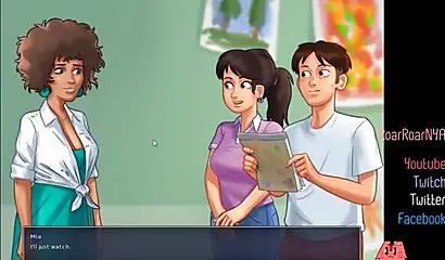Animated teachers tease with their monster tits