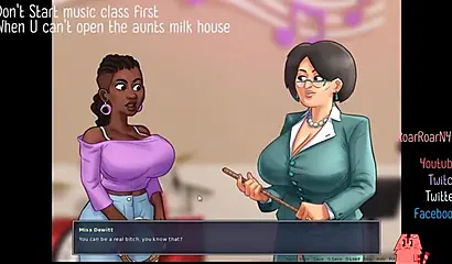 Animated teachers tease with their monster tits
